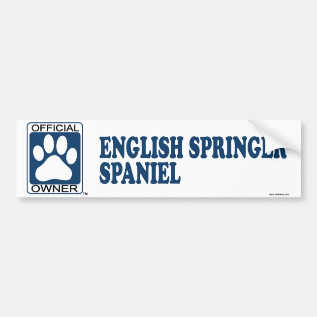 English Springer Spaniel Blue Bumper Sticker (Front)
