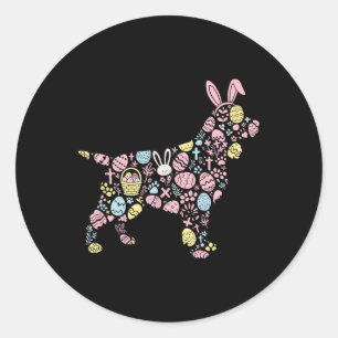 English Springer Spaniel Bunny Easter Egg Easter D Classic Round Sticker