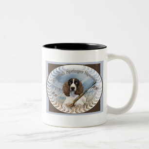 English Springer Spaniel cards hunt Two-Tone Coffee Mug