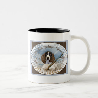 English Springer Spaniel cards hunt Two-Tone Coffee Mug