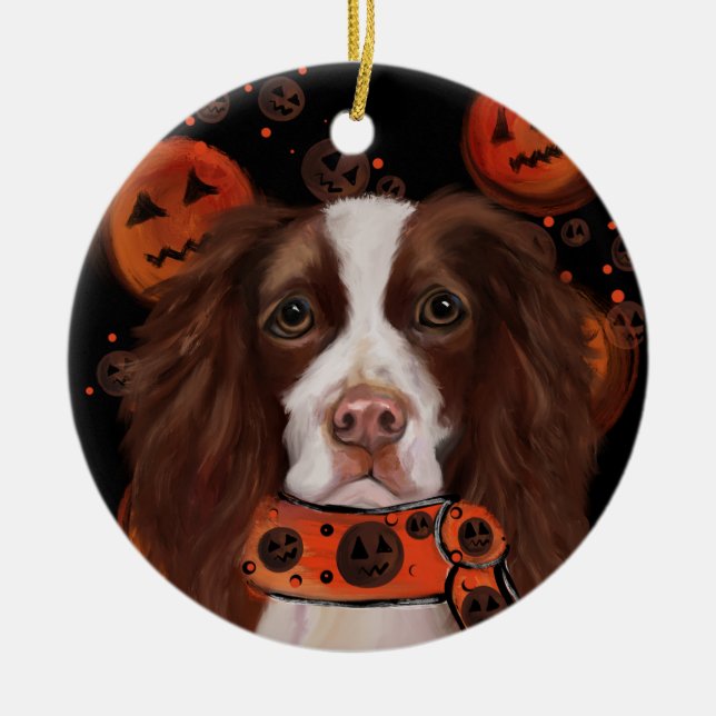 English Springer Spaniel        Ceramic Tree Decoration (Front)