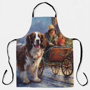 English Springer Spaniel Christmas Festive Season Apron