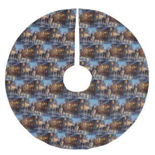 English Springer Spaniel Christmas Festive Season Brushed Polyester Tree Skirt