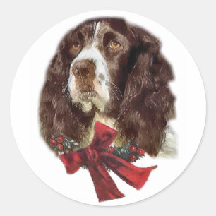 English Springer Spaniel Christmas Gifts Classic Round Sticker