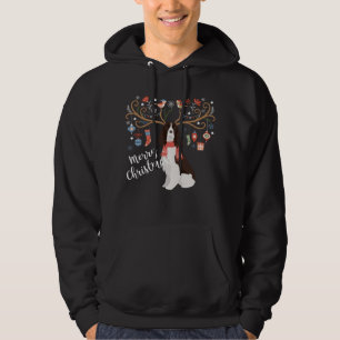 English Springer Spaniel Christmas Reindeer Dog Hoodie