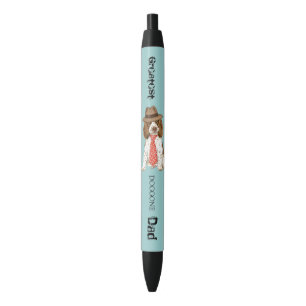 English Springer Spaniel Dad Black Ink Pen