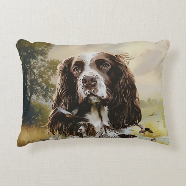 English Springer Spaniel Decorative Cushion (Front)
