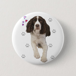 English Springer Spaniel Dog 6 Cm Round Badge