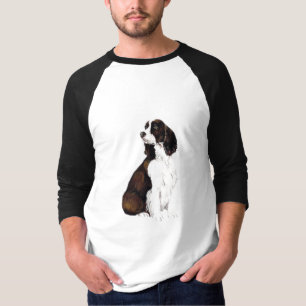 "English Springer Spaniel" Dog Art Baseball Shirt