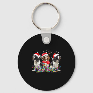 English Springer Spaniel Dog Christmas Matching Fa Key Ring