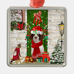 English Springer Spaniel Dog Christmas  Metal Tree Decoration