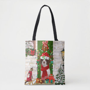 English Springer Spaniel Dog Christmas  Tote Bag