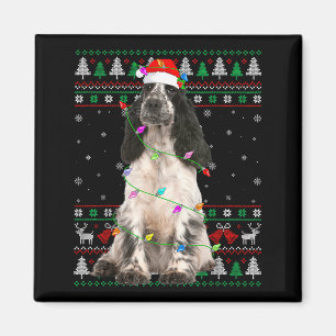 English Springer Spaniel Dog Christmas Ugly Sweate Magnet