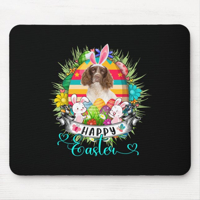 English Springer Spaniel Dog In Easter Eggs Sket  Mouse Mat (Front)