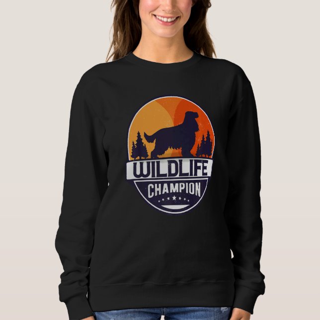 English Springer Spaniel Dog Retro Sweatshirt (Front)