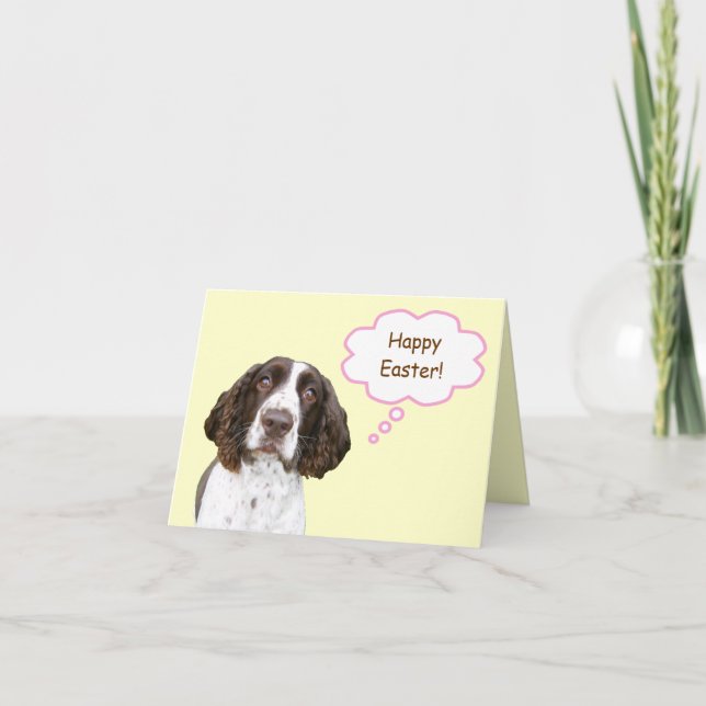 English Springer Spaniel Easter Card (Front)