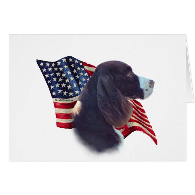 English Springer Spaniel Flag (Front Horizontal)