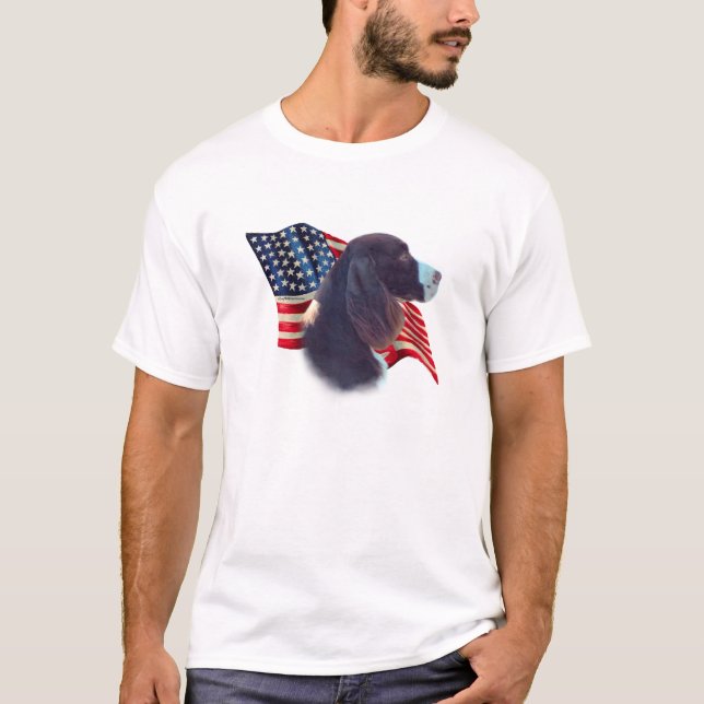 English Springer Spaniel Flag T-Shirt (Front)
