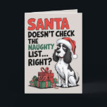 English Springer Spaniel Funny Dog Christmas Card<br><div class="desc">Custom funny English Springer Spaniel dog Christmas cards! Personalise it and send it as an instant download to your friends and family. The interior is fully editable, so you can edit the greetings, or leave them as is, and sign it with your family name, the year, and all your names....</div>