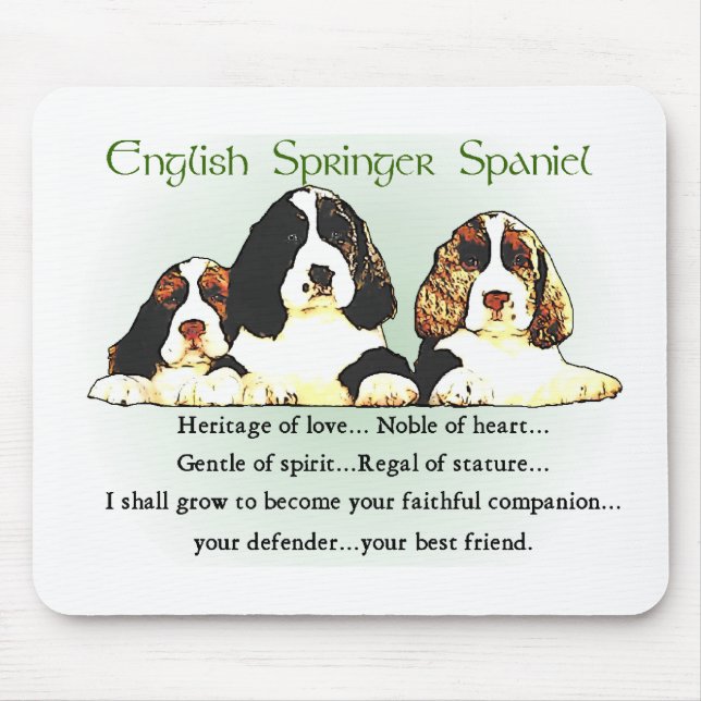 English Springer Spaniel Gifts Mouse Mat (Front)