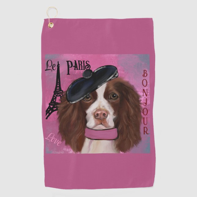 English Springer Spaniel       Golf Towel (Front)