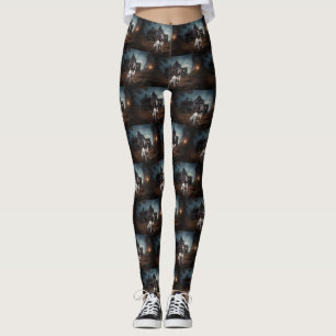 English Springer Spaniel Halloween Scary Leggings