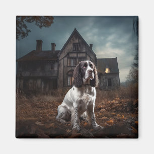 English Springer Spaniel Halloween Scary Magnet