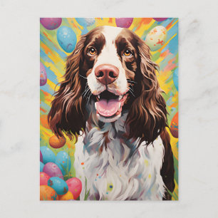 English Springer Spaniel Happy Easter Postcard