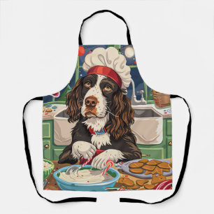 English Springer Spaniel Holiday Baking: Festive  Apron