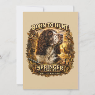 English Springer Spaniel Hunting Dog Invitation
