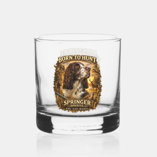 English Springer Spaniel Hunting Dog Whiskey Glass