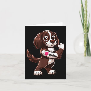 English Springer Spaniel I Love Grandma Funny Dog Card