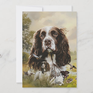 English Springer Spaniel Invitation