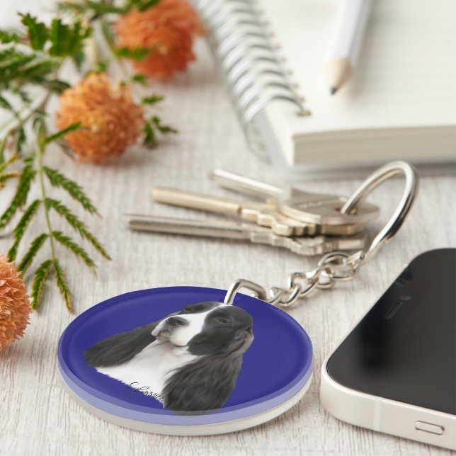 English Springer Spaniel Key Ring (Front Right)