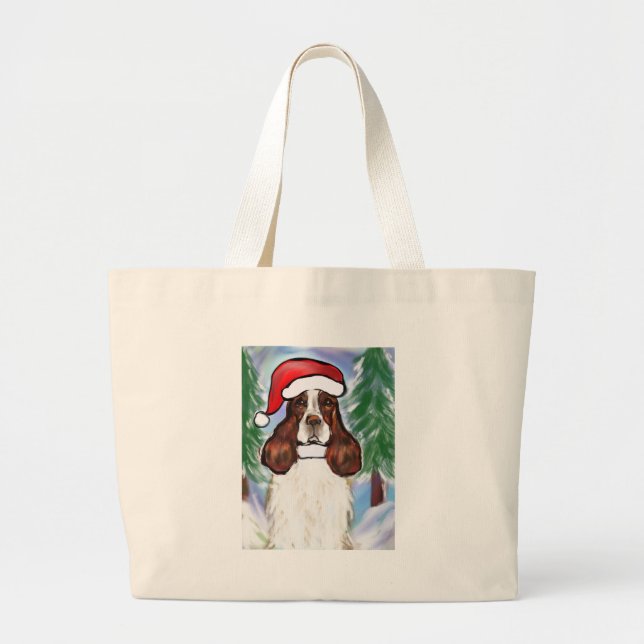 ENGLISH SPRINGER SPANIEL LARGE TOTE BAG (Front)