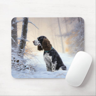 English Springer Spaniel Let It Snow Christmas Mouse Mat
