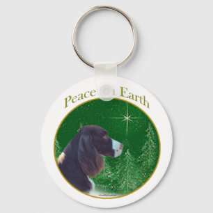 English Springer Spaniel (liver) Peace Key Ring