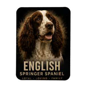 English Springer Spaniel Loyal Loving Family Dog Magnet