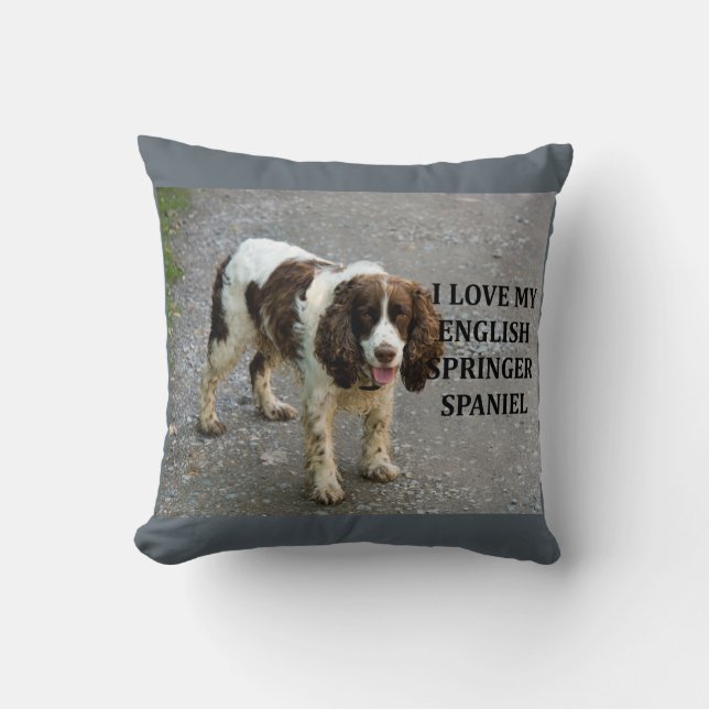 english springer spaniel lw love w picc cushion (Front)