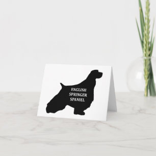 english springer spaniel name silhouette card