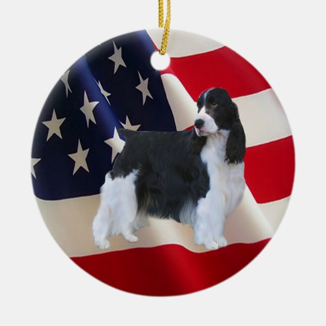 English Springer Spaniel Ornament (Front)