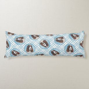 English Springer Spaniel Painting Original Dog Art Body Cushion