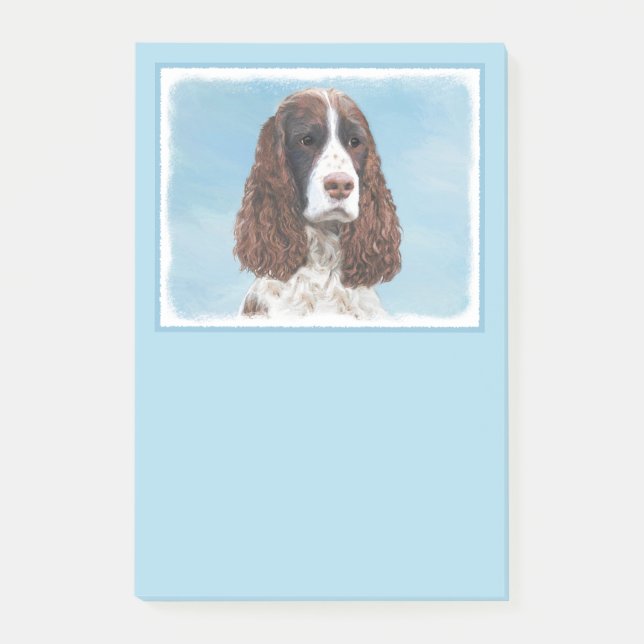 English Springer Spaniel Painting Original Dog Art Post-it Notes (Front)
