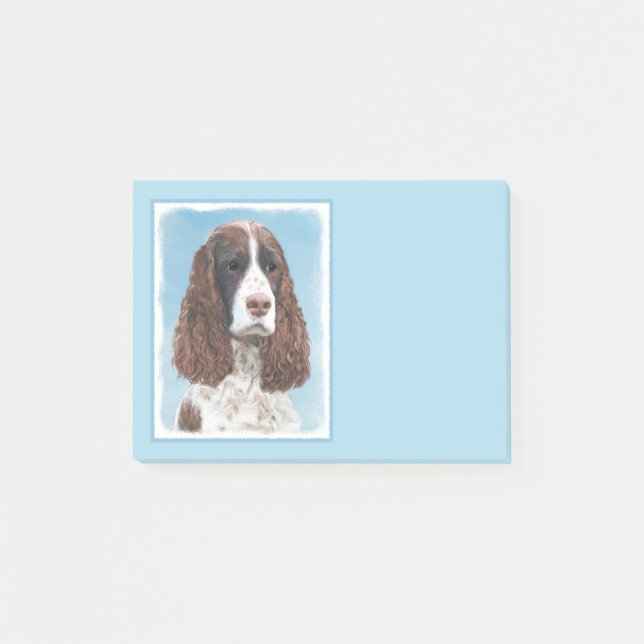 English Springer Spaniel Painting Original Dog Art Post-it Notes (Front)