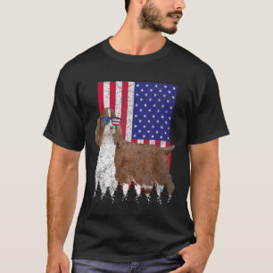 English Springer Spaniel Patriotic Dog Usa America T-Shirt