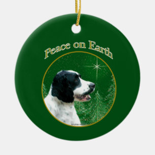 English Springer Spaniel Peace Ceramic Tree Decoration