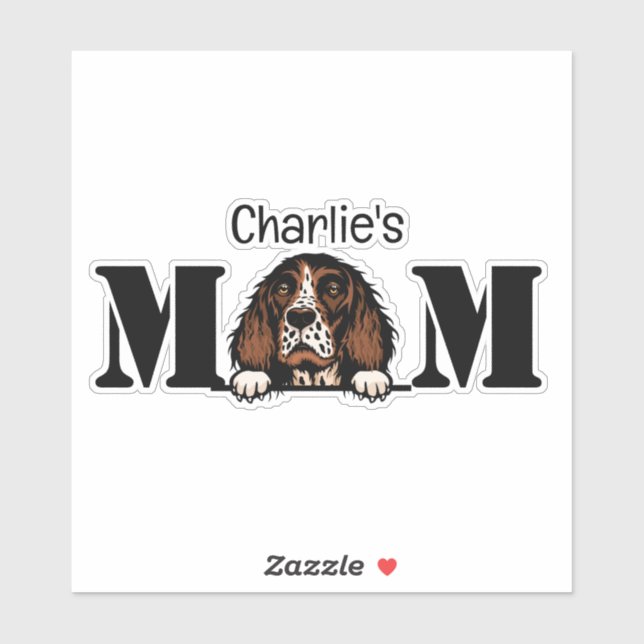 English Springer Spaniel Peeking Mum Personalised  (Sheet)