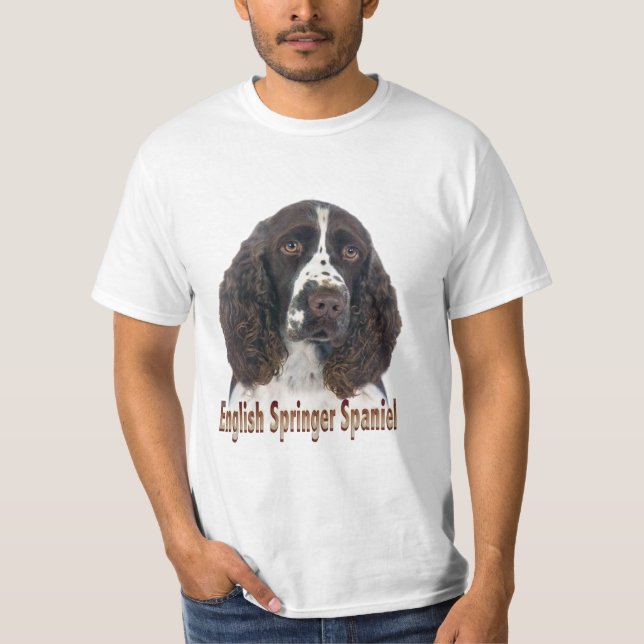 English Springer Spaniel Portrait T-Shirt (Front)