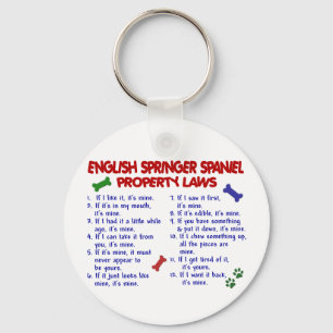 ENGLISH SPRINGER SPANIEL Property Laws 2 Key Ring