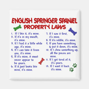 ENGLISH SPRINGER SPANIEL Property Laws 2 Magnet